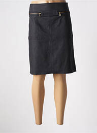 Jupe mi-longue taille à pinces noir BRUNO SAINT HILAIRE femme