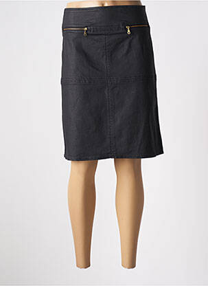 Jupe mi-longue stretch noir BRUNO SAINT HILAIRE femme