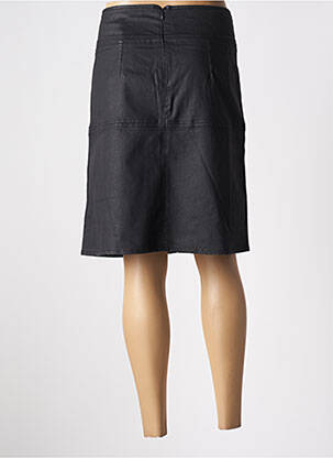 Jupe mi-longue stretch noir BRUNO SAINT HILAIRE femme