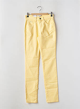 Pantalon slim tissage popeline taille normale jaune BRUNO SAINT HILAIRE femme