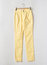 Pantalon slim tissage popeline taille normale jaune BRUNO SAINT HILAIRE femme