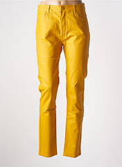 Pantalon slim jaune S.QUISE pour femme seconde vue