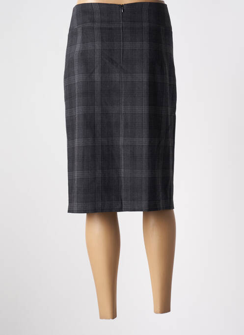 Jupe mi-longue taille à pinces gris BRUNO SAINT HILAIRE femme
