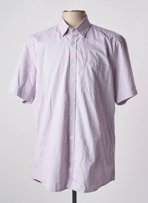 Chemise manches courtes violet J.T ASCOTT pour homme