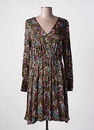 Robe mi-longue coupe fluide manches longues noir VILA femme