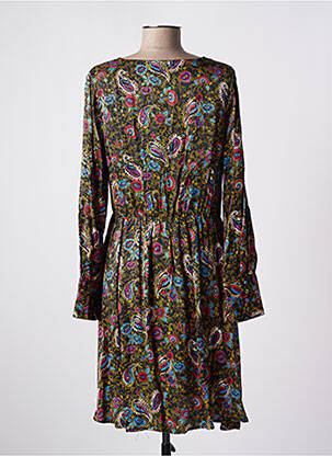 Robe mi-longue coupe fluide manches longues noir VILA femme