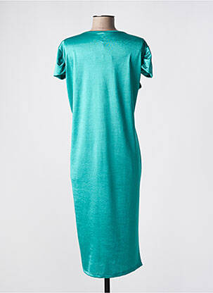 Robe mi-longue manches courtes manches courtes bleu DANIELA COOL femme