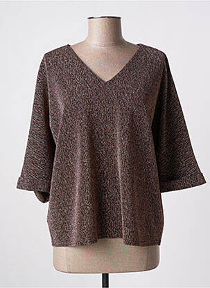 Top stretch manches 3/4 or HALOGENE femme