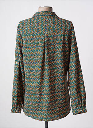 Chemisier coupe cintrée manches longues vert SARAH JOHN femme
