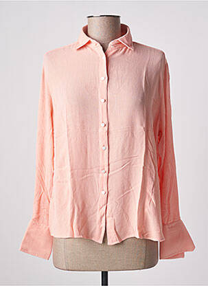 Chemisier coupe fluide manches longues rose BRUNO SAINT HILAIRE femme