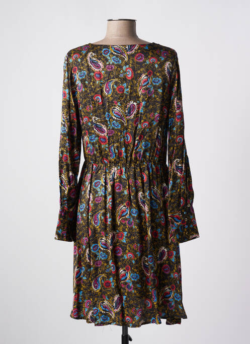 Robe mi-longue coupe fluide manches longues noir VILA femme