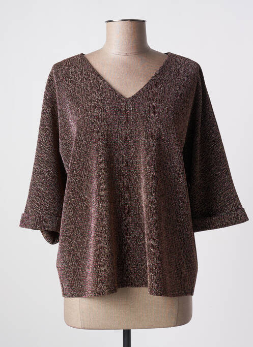 Top stretch manches 3/4 or HALOGENE femme