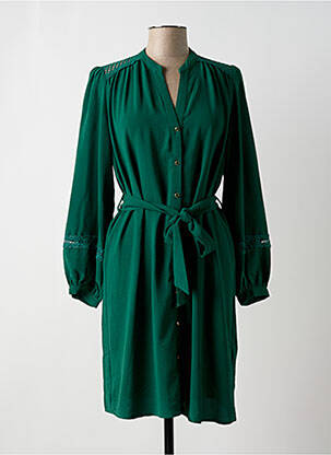 Robe mi-longue manches longues manches longues vert LA PETITE ETOILE femme