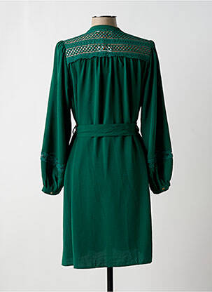 Robe mi-longue manches longues manches longues vert LA PETITE ETOILE femme