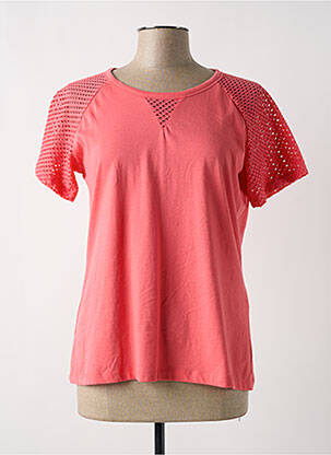 T-shirt stretch manches courtes rose CONCEPT K femme