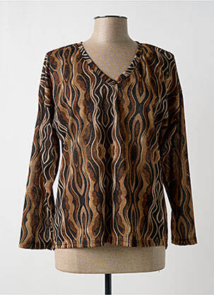 Top marron MADE IN ITALY pour femme