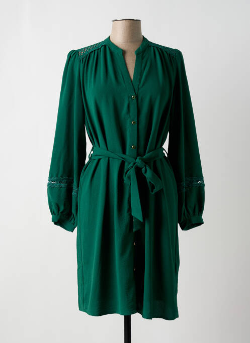 Robe mi-longue manches longues manches longues vert LA PETITE ETOILE femme