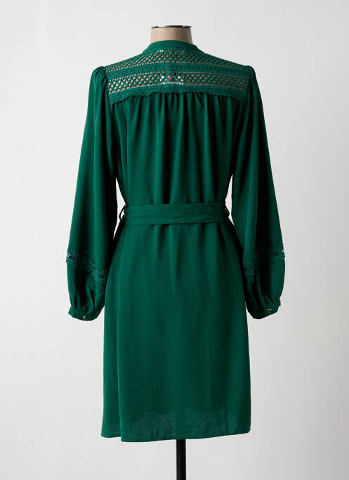 Robe mi-longue manches longues manches longues vert LA PETITE ETOILE femme