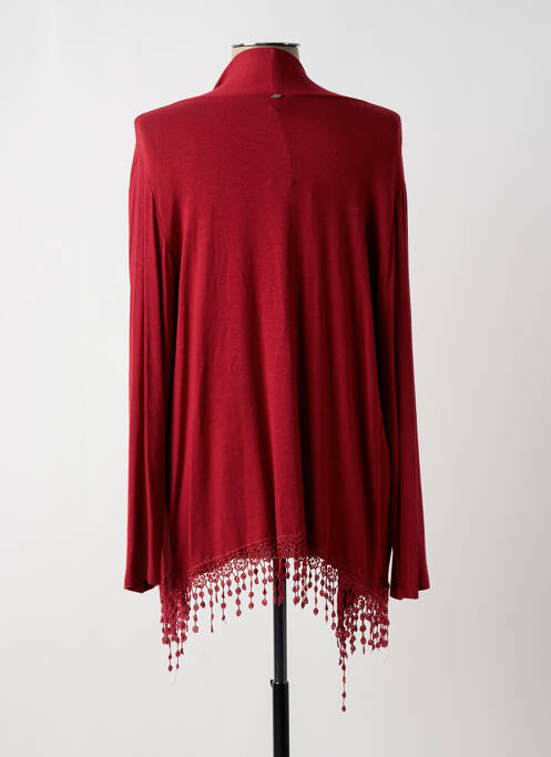 Gilet manches longues rouge EGO femme