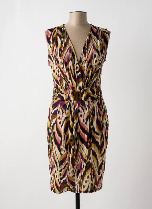 Robe mi-longue beige LADY LOL pour femme