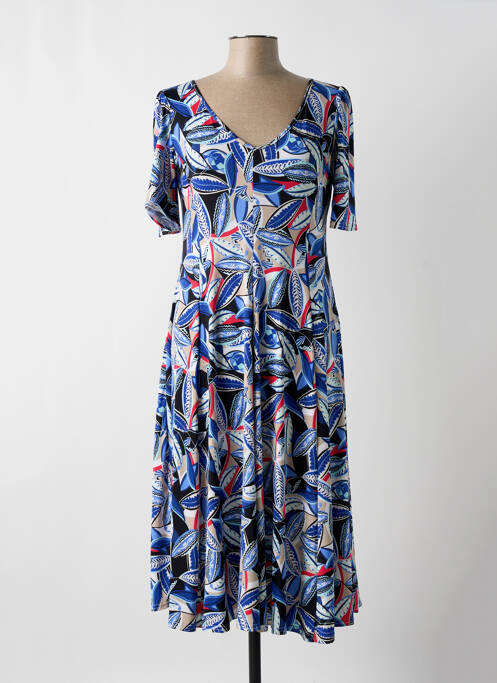 Robe mi-longue bleu JOY'S PARIS pour femme