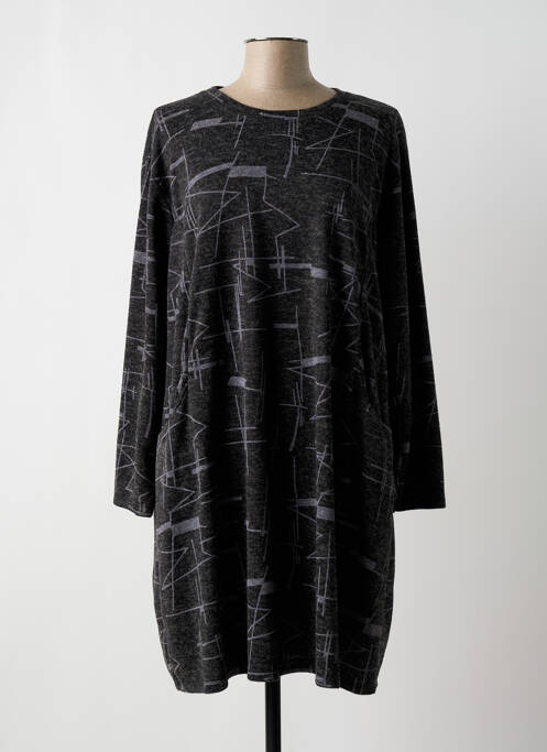 Robe mi-longue gris MADE IN ITALY pour femme