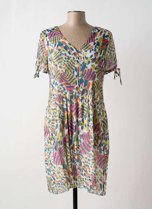 Robe mi-longue jaune VIE NOCTURNE pour femme