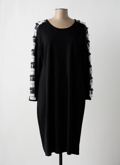 Robe mi-longue noir 100 % FEMININ PARIS pour femme