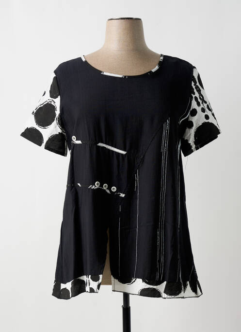 Tunique manches courtes noir PURPLEROSE pour femme