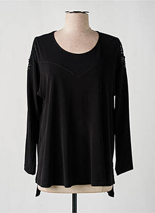 Top stretch manches longues noir ALAIN MURATI femme