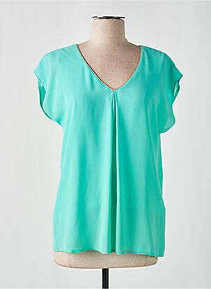 Blouse légère et transparente manches courtes vert QUINZE HEURES TRENTE femme