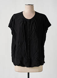 Chemisier manches courtes manches courtes noir BRUNO SAINT HILAIRE femme