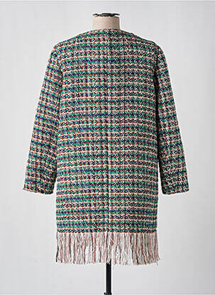 Manteau long coupe cintrée sans capuche vert THE KORNER femme