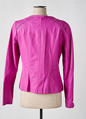 Veste simili cuir poches rose ESCANDELLE femme