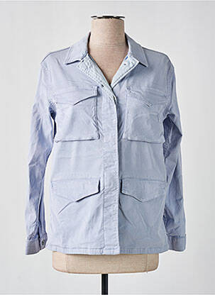 Veste casual coupe droite bleu BRUNO SAINT HILAIRE femme