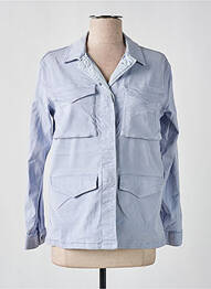 Veste casual coupe droite bleu BRUNO SAINT HILAIRE femme
