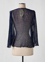 Gilet manches longues bleu fonce EXOTIC pour femme seconde vue
