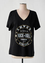 T-shirt noir MADE IN ITALY pour femme seconde vue