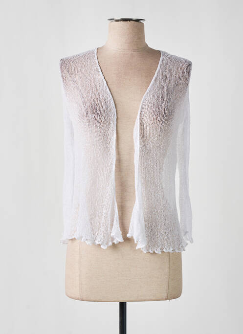 Gilet manches longues blanc EXOTIC pour femme