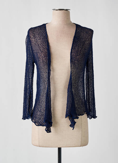 Gilet manches longues bleu fonce EXOTIC pour femme