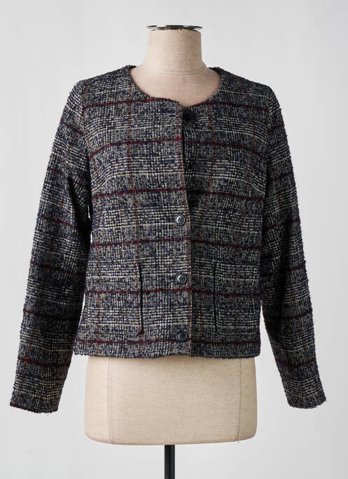 Veste chic bleu BRUNO SAINT HILAIRE pour femme