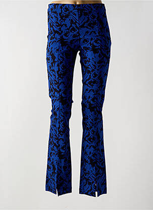 Pantalon droit stretch taille haute bleu DESIGUAL femme