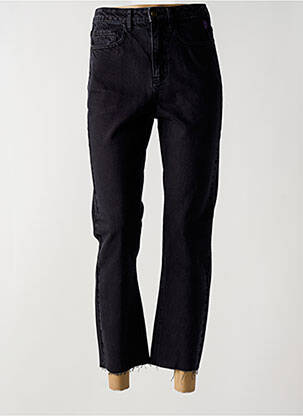 Jeans coupe droite taille haute taille haute noir DESIGUAL femme