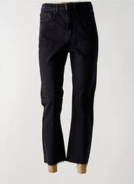 Jeans coupe droite taille haute taille haute noir DESIGUAL femme