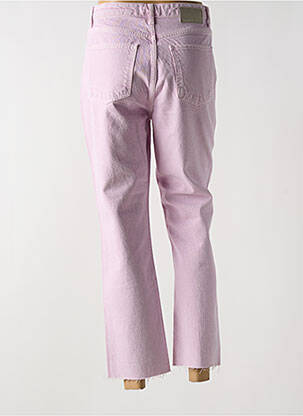 Jeans coupe droite taille haute taille haute violet DESIGUAL femme