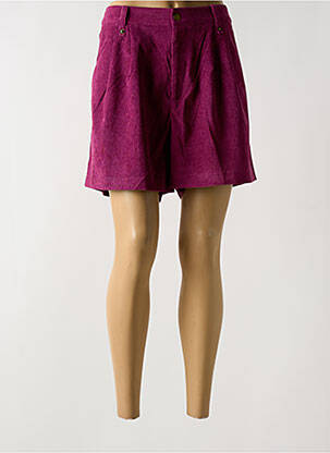 Short coupe fluide taille haute violet MOLLY BRACKEN femme