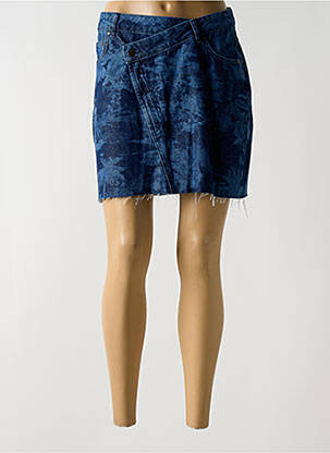Jupe courte poches bleu DESIGUAL femme