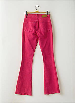 Jean coupe flare stretch taille haute rose DESIGUAL femme