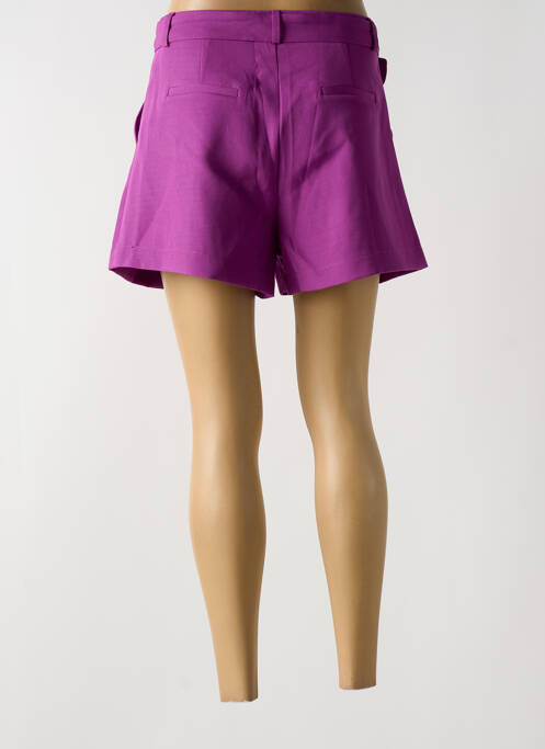 Short taille à pinces taille haute violet MOLLY BRACKEN femme