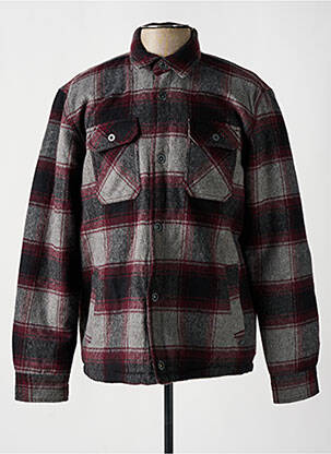 Veste casual finition intérieure fourrure synthétique rouge PETROL INDUSTRIES homme
